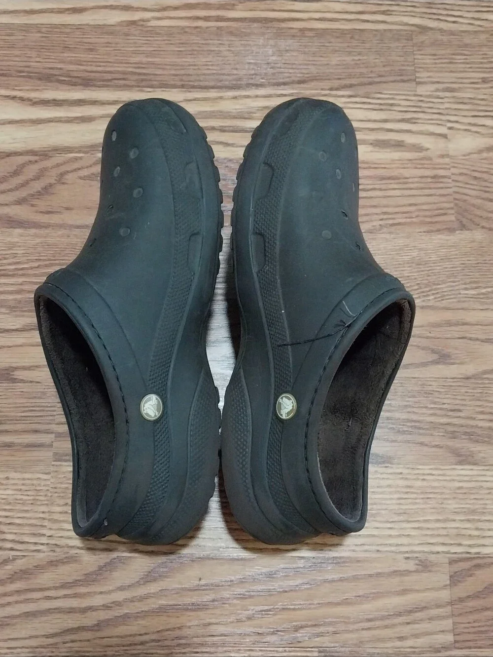 CROCS Fleece Lined Clog Sandals Men Size 10 Dark Brown Crocs
